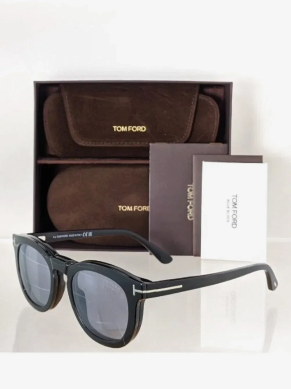 Authentic Tom Ford Eyeglasses 50mm Photochromic Clip On Unisex